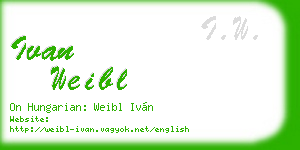 ivan weibl business card